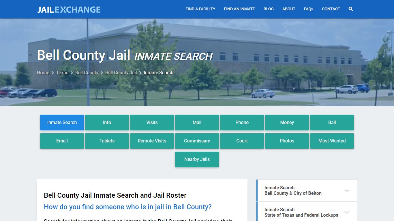 Inmate Search: Roster & Mugshots - Bell County Jail, TX